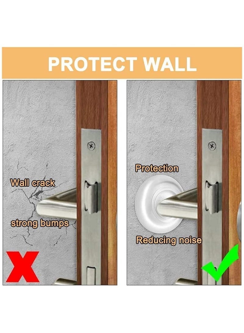 9 Pieces Door Stopper Wall Protector, Adhesive Bumper Protector, Reusable Rubber Door Stops , Shock Absorbent Wall Shield for Door Handle (Clear) - Image 4